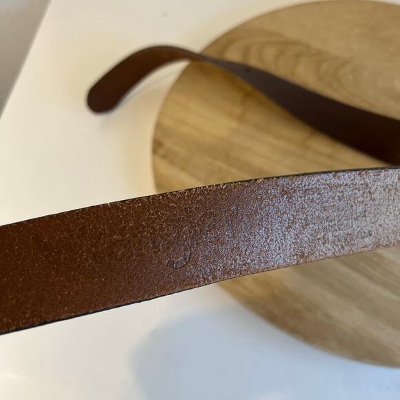 Wrangler Brown Genuine Leather Eagle Tooled Western Belt Unisex Size Large - Picture 6 of 11